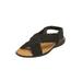 Extra Wide Width Women's The Celestia Sling Sandal by Comfortview in Black Metallic (Size 8 1/2 WW)