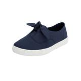 Wide Width Women's The Anzani Slip On Sneaker by Comfortview in Navy (Size 12 W)