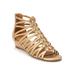 Extra Wide Width Women's The Helen Sandal by Comfortview in Gold (Size 8 1/2 WW)