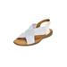 Women's The Celestia Sling Sandal by Comfortview in White Metallic (Size 7 1/2 M)