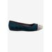 Women's Sonoma Cap Toe Flat by SoftWalk in Navy (Size 9 1/2 M)