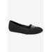 Wide Width Women's Sicily Flat by SoftWalk in Black (Size 8 W)