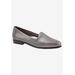 Extra Wide Width Women's Liz Tumbled Flats by Trotters® in Pewter (Size 7 WW)