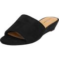 Wide Width Women's The Capri Slip On Mule by Comfortview in Black (Size 8 1/2 W)