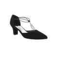 Wide Width Women's Moonlight Pumps by Easy Street® in Black Lamy (Size 8 1/2 W)