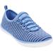 Wide Width Women's CV Sport Ariya Slip On Sneaker by Comfortview in French Blue (Size 8 1/2 W)
