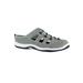 Women's Barbara Flats by Easy Street® in Grey Leather (Size 9 M)