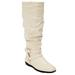 Women's The Arya Wide Calf Boot by Comfortview in Winter White (Size 8 M)