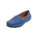 Extra Wide Width Women's The Milena Slip On Flat by Comfortview in Royal Navy (Size 7 WW)