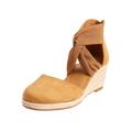 Extra Wide Width Women's The Sabine Espadrille by Comfortview in Tan (Size 8 WW)