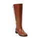 Wide Width Women's Charleston Wide Calf Boot by Comfortview in Luggage (Size 7 W)