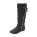 Wide Width Women's The Pasha Wide-Calf Boot by Comfortview in Black (Size 10 W)