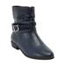 Extra Wide Width Women's The Mickey Bootie by Comfortview in Navy (Size 8 WW)