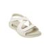 Wide Width Women's The Anouk Sandal by Comfortview in White (Size 10 1/2 W)