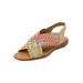 Extra Wide Width Women's The Celestia Sling Sandal by Comfortview in Multi Pastel (Size 8 1/2 WW)