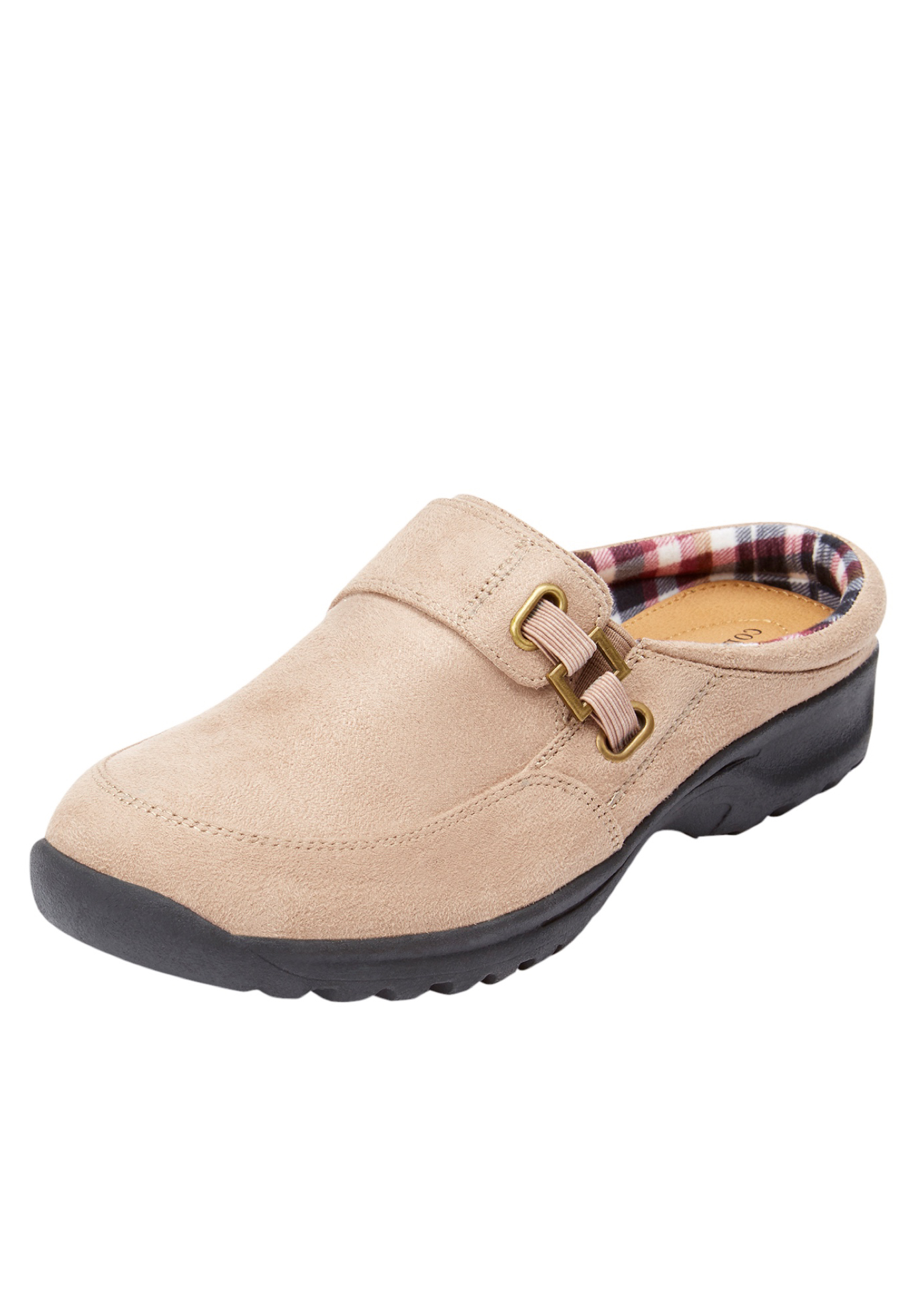 Wide Width Women's The Joy Slip On Mule by Comfortview in Dark Taupe (Size 7 1/2 W)