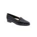 Extra Wide Width Women's Liz Leather Loafer by Trotters® in Black (Size 9 1/2 WW)