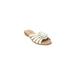 Wide Width Women's The Abigail Slip On Sandal by Comfortview in White (Size 8 W)