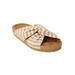 Wide Width Women's The Reese Footbed Sandal by Comfortview in Khaki (Size 9 W)