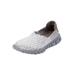 Women's CV Sport Ria Slip On Sneaker by Comfortview in Silver Grey (Size 10 M)