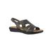 Extra Wide Width Women's Bolt Sandals by Easy Street® in Pewter (Size 7 1/2 WW)