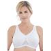 Plus Size Women's Glamorise® Magic Lift® Medium-Impact Wireless Sport Bra 1005 by Glamorise in White (Size 48 J)