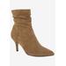 Extra Wide Width Women's Danielle Bootie by Bella Vita in Saddle Suede Leather (Size 11 WW)