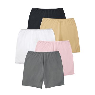 Plus Size Women's Cotton Boxer 5-Pack by Comfort Choice in Basic Pack (Size 15)