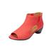 Wide Width Women's The Ophelia Shootie by Comfortview in Hot Red (Size 7 W)