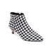 Women's The Meredith Bootie by Comfortview in Houndstooth (Size 9 1/2 M)