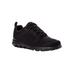 Wide Width Women's Travelactiv Walking Shoe Sneaker by Propet in All Black (Size 9 W)