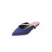 Wide Width Women's The Bette Slip On Mule by Comfortview in Evening Blue (Size 7 W)