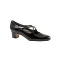 Wide Width Women's Jamie Pump by Trotters® in Black Patent (Size 8 W)