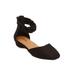 Wide Width Women's The Rayna Flat by Comfortview in Black (Size 9 W)