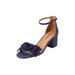 Extra Wide Width Women's The Ona Sandal by Comfortview in Navy Dot (Size 8 1/2 WW)