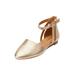 Wide Width Women's The Paris Flat by Comfortview in Gold (Size 9 1/2 W)