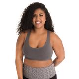 Plus Size Women's Sports Bra by Leading Lady in Gray Shadow (Size 38 B/C/D)