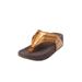 Extra Wide Width Women's The Sporty Thong Sandal by Comfortview in Bronze (Size 8 WW)