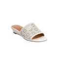 Wide Width Women's The Capri Slip On Mule by Comfortview in White (Size 9 W)