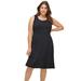 Plus Size Women's Fit and Flare Knit Dress by ellos in Black (Size 5X)
