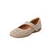 Extra Wide Width Women's The Ezra Flat by Comfortview in Oyster Pearl (Size 9 WW)