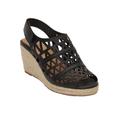 Wide Width Women's The Karen Espadrille by Comfortview in Black (Size 11 W)