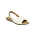 Wide Width Women's The Adele Sling Sandal by Comfortview in White (Size 10 W)