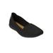 Wide Width Women's The Bethany Slip On Flat by Comfortview in Black (Size 7 W)