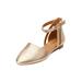 Extra Wide Width Women's The Paris Flat by Comfortview in Gold (Size 10 1/2 WW)