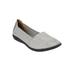 Wide Width Women's The Bethany Slip On Flat by Comfortview in Pewter (Size 10 1/2 W)