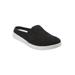 Wide Width Women's The Camellia Slip On Sneaker Mule by Comfortview in Black (Size 9 1/2 W)
