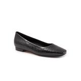 Wide Width Women's Honor Slip On by Trotters in Black Croco (Size 12 W)