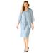 Plus Size Women's Sparkling Lace Jacket Dress by Catherines in Ballad Blue (Size 30 W)