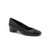 Wide Width Women's Daisy Block Heel by Trotters in Black (Size 9 1/2 W)